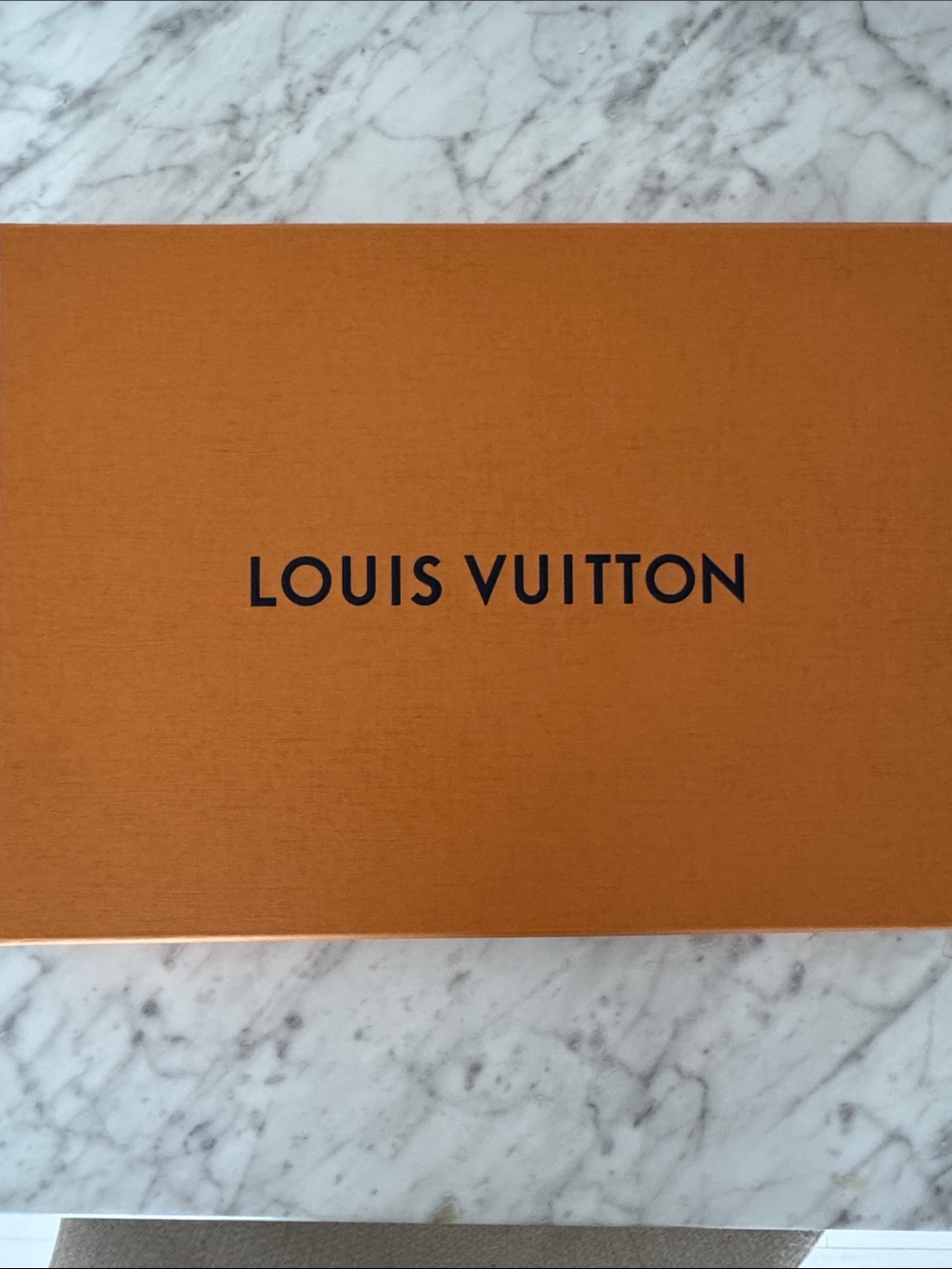 Louis Vuitton Orange and Black Logo Gift Box